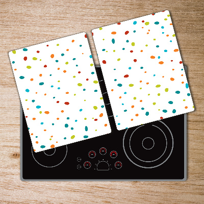 Chopping board glass Colorful dots