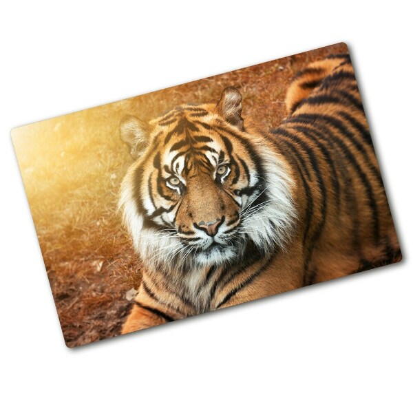 Glass chopping board Bengal tiger