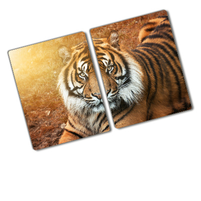 Glass chopping board Bengal tiger