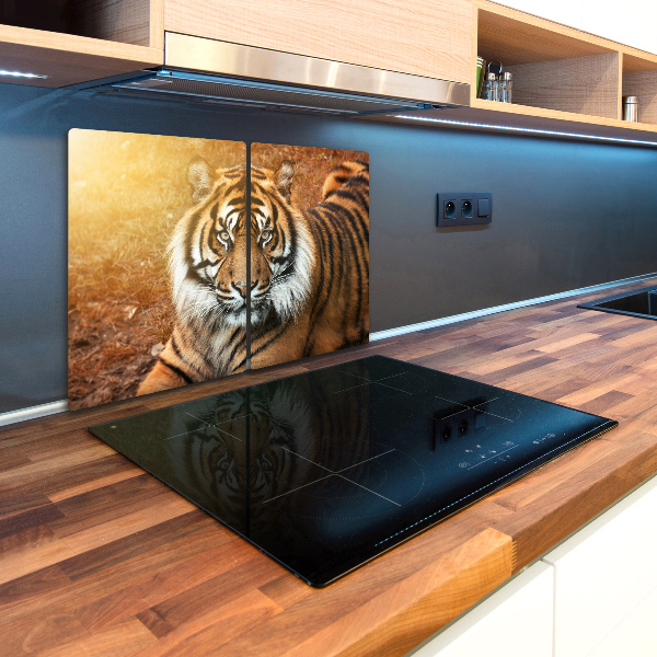 Glass chopping board Bengal tiger