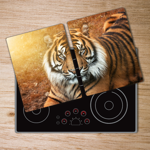 Glass chopping board Bengal tiger