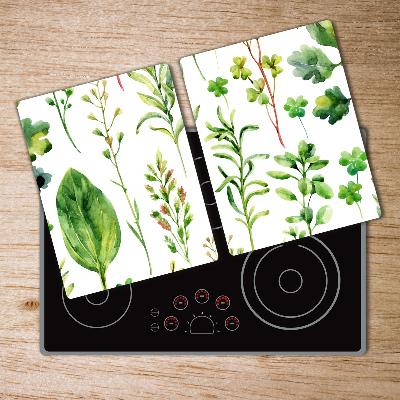 Chopping board Herbs and weeds