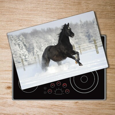 Cutting board Snow horse at the gallop