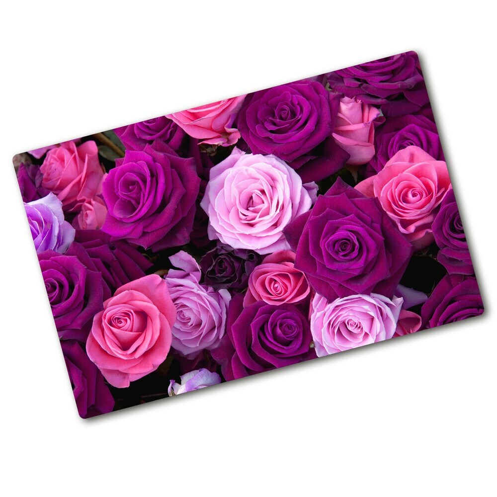 Chopping board glass Roses