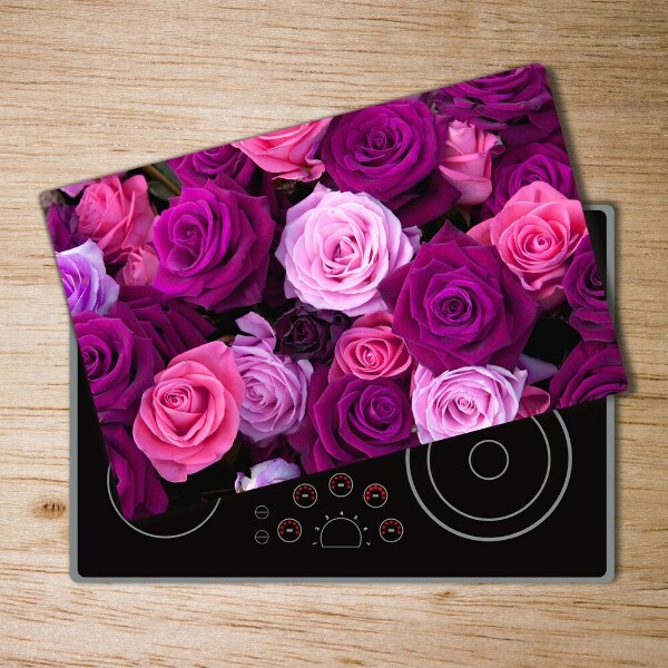 Chopping board glass Roses