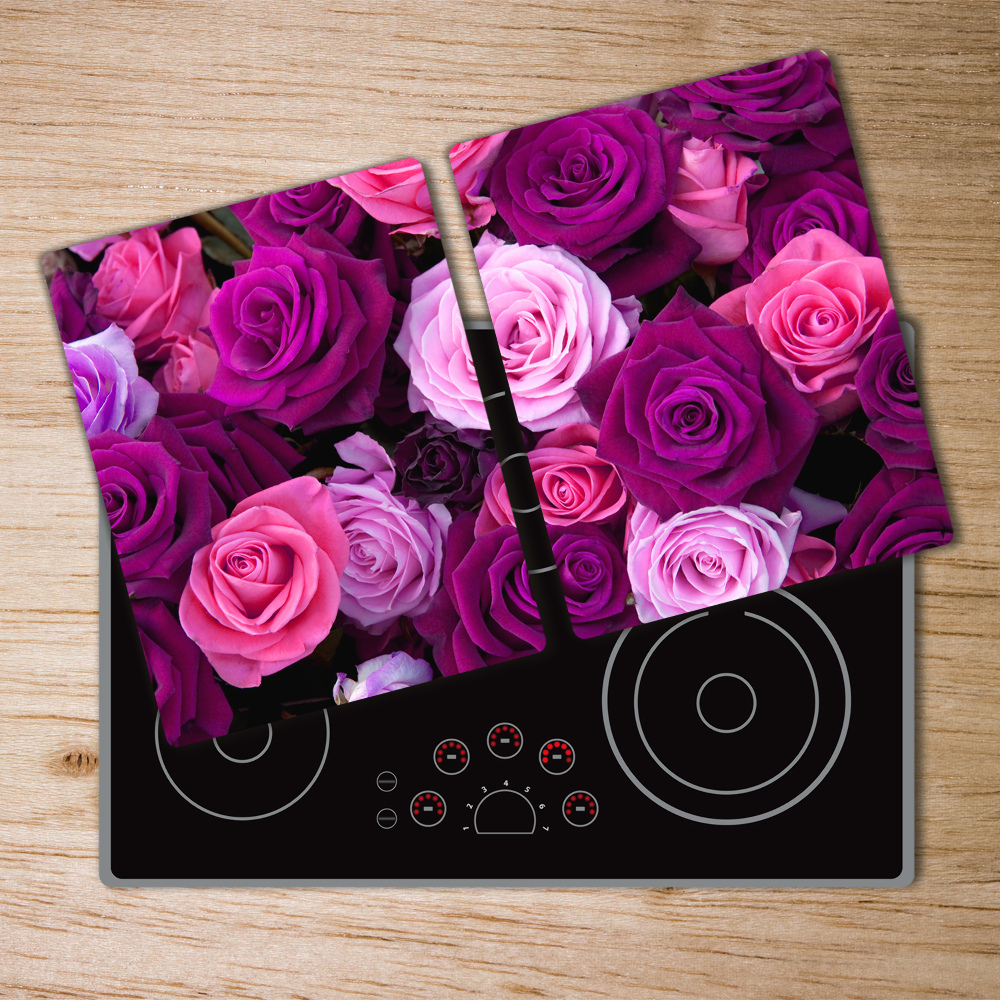 Chopping board glass Roses