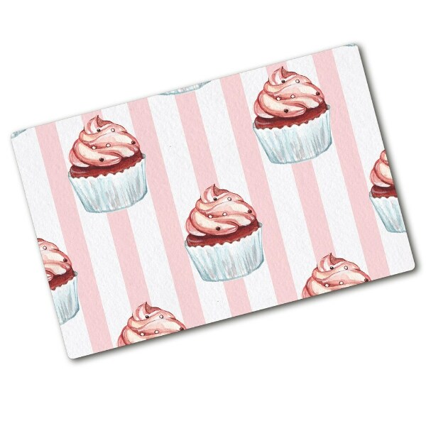 Chopping board glass Cupcakes