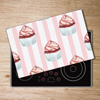 Chopping board glass Cupcakes