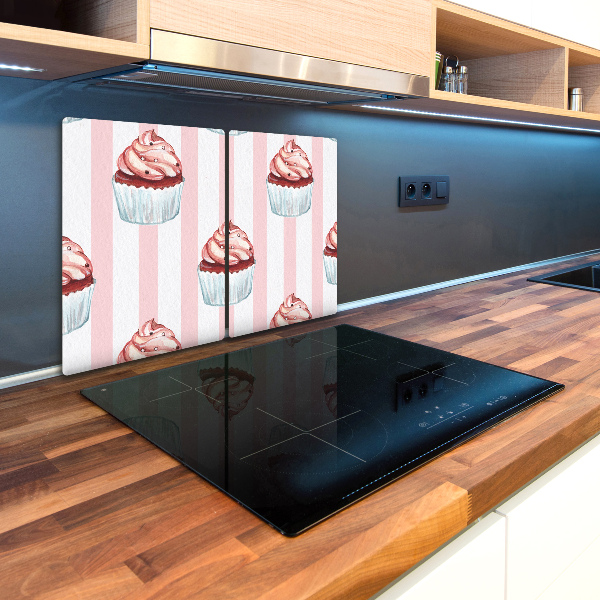 Chopping board glass Cupcakes