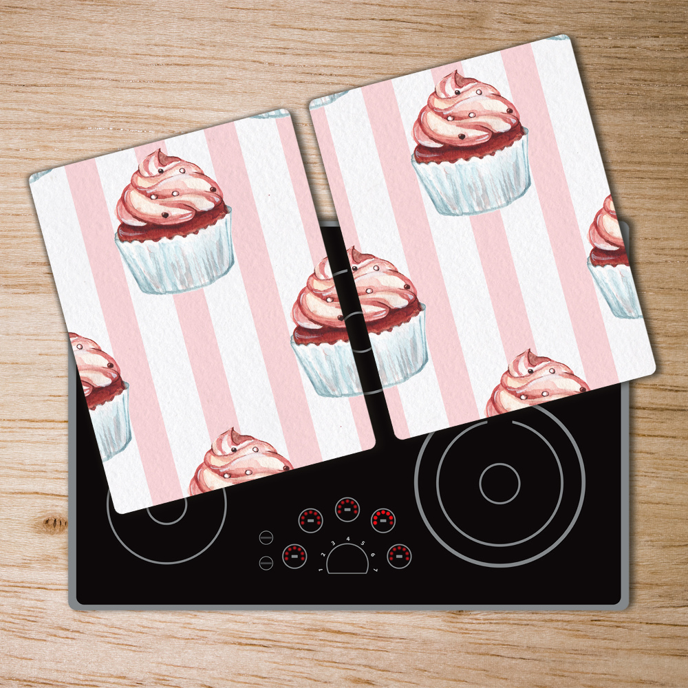 Chopping board glass Cupcakes