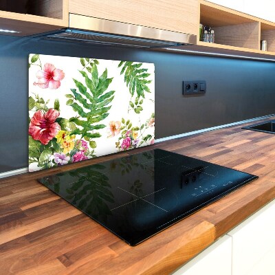 Chopping board glass Floral pattern