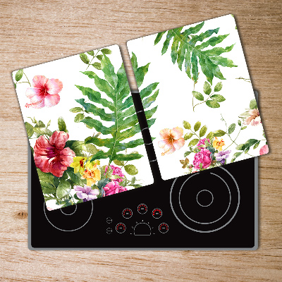 Chopping board glass Floral pattern