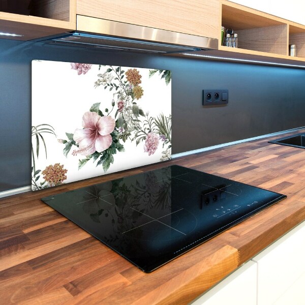 Chopping board glass Floral pattern