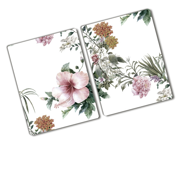 Chopping board glass Floral pattern