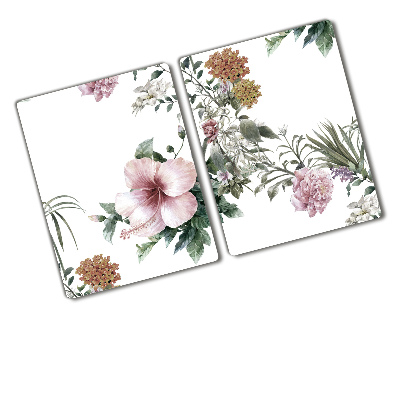 Chopping board glass Floral pattern