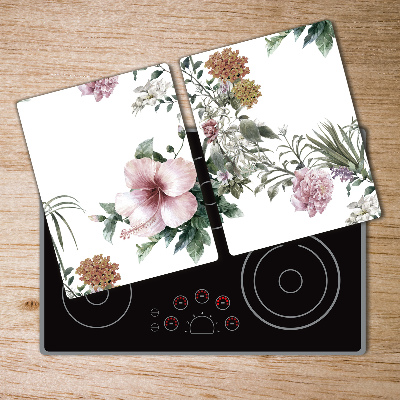 Chopping board glass Floral pattern