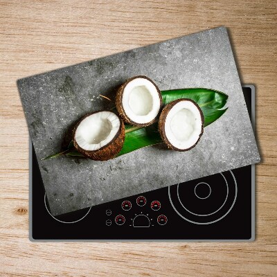 Chopping board Coconut halves