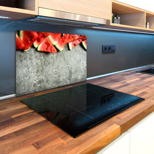 Chopping board glass Chopped watermelon