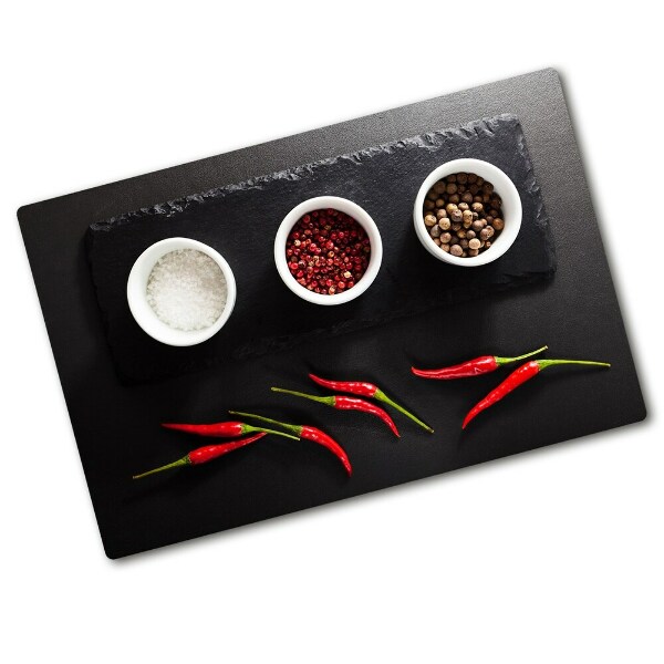 Cutting board Spices and chillies