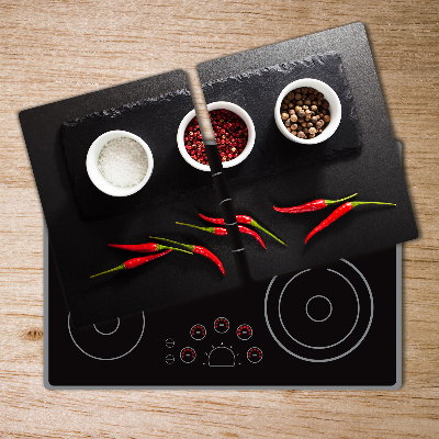 Cutting board Spices and chillies