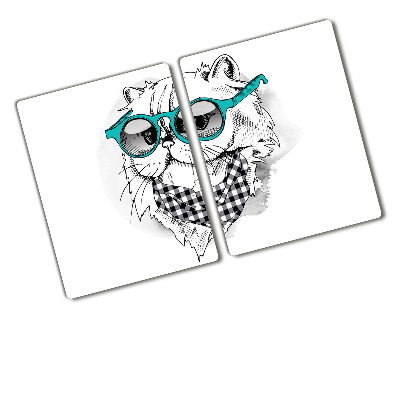 Chopping board Cat with glasses