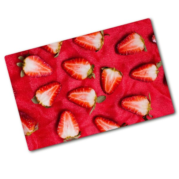 Cutting board Chopped strawberries