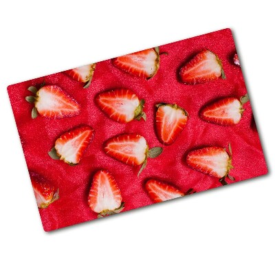 Cutting board Chopped strawberries