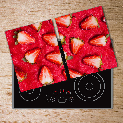 Cutting board Chopped strawberries