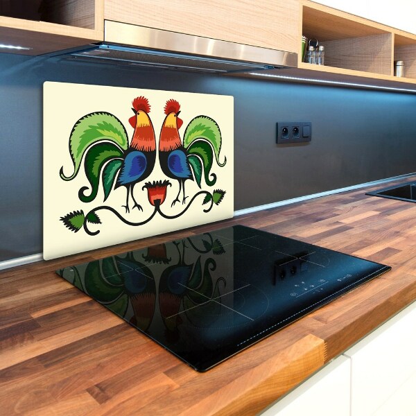 Chopping board Roosts folk pattern