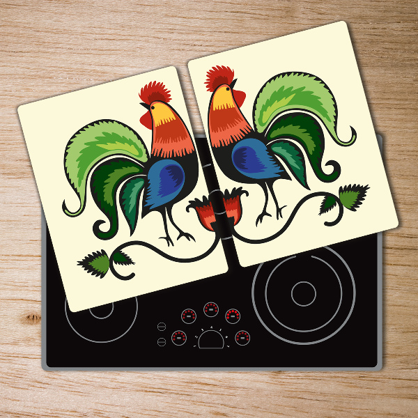 Chopping board Roosts folk pattern