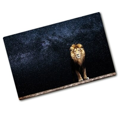 Chopping board Lion against the backdrop of the stars