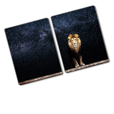 Chopping board Lion against the backdrop of the stars