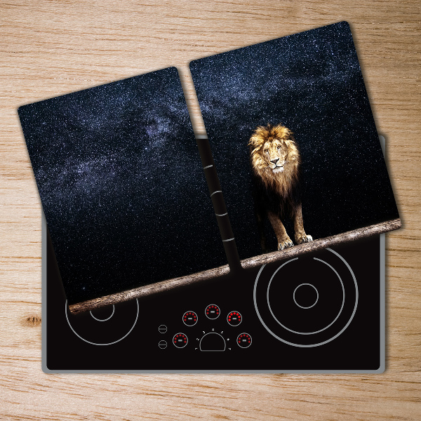 Chopping board Lion against the backdrop of the stars