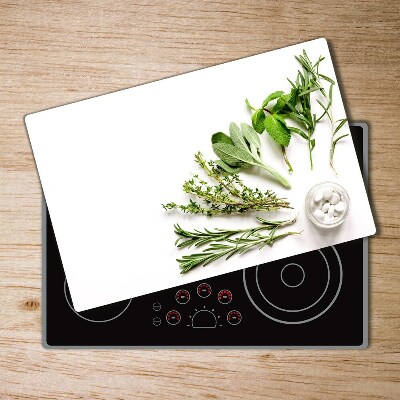 Chopping board glass Herbs