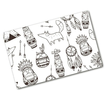 Cutting board Indian owls