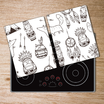 Cutting board Indian owls