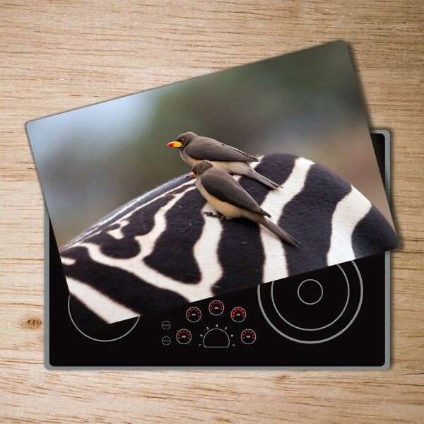 Cutting board Birds and zebra