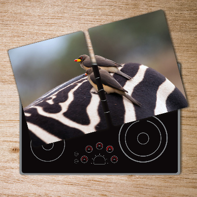 Cutting board Birds and zebra