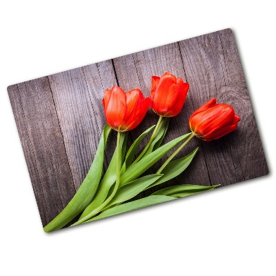 Chopping board Red tulips