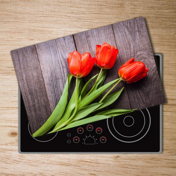 Chopping board Red tulips