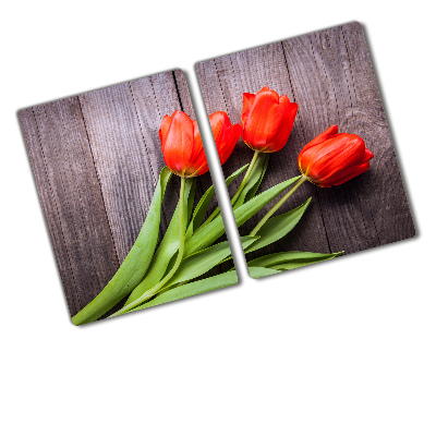 Chopping board Red tulips