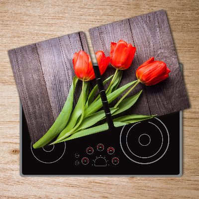 Chopping board Red tulips