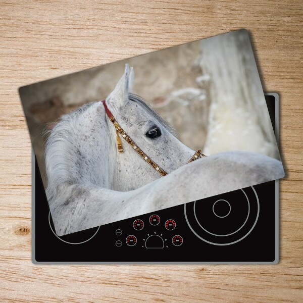 Cutting board White Arabian horse