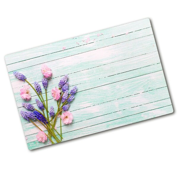 Cutting board Lavender on wood