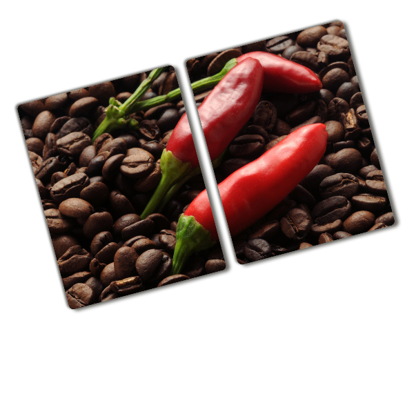 Chopping board Chilli and coffee