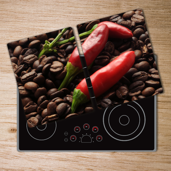 Chopping board Chilli and coffee