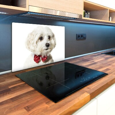 Chopping board Maltese in a bow tie