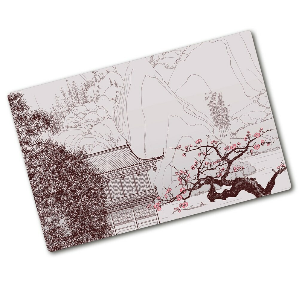 Cutting board Chinese landscape