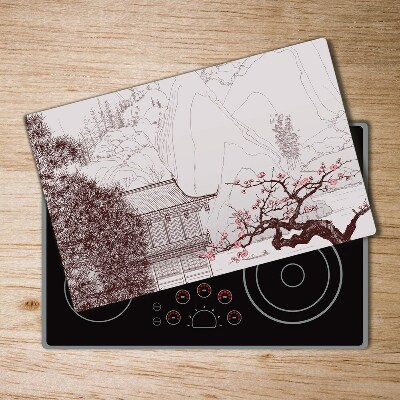 Cutting board Chinese landscape