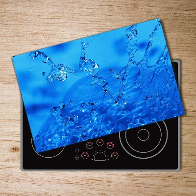 Chopping board glass Drops of water